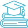 Cap and books icon